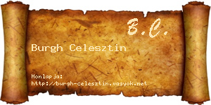 Burgh Celesztin névjegykártya
